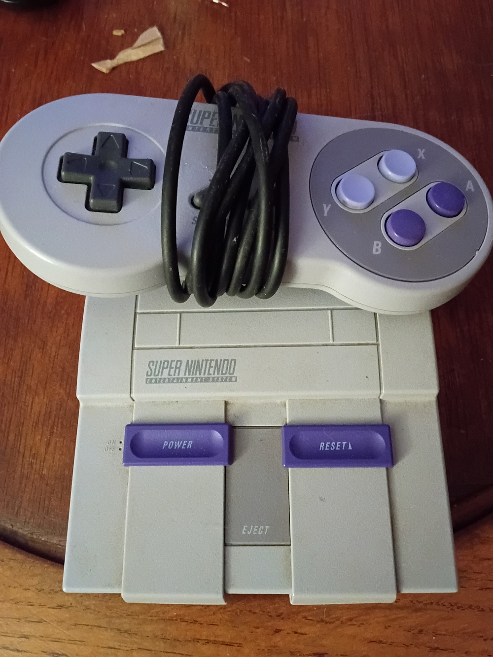 Mini Nintendo Snes Classic Gray & Purple Controller and Console Design